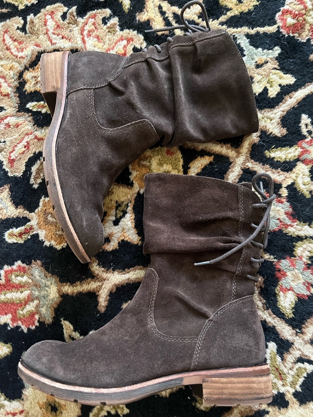 Women’s Taupe Suede Mid-Calf Boots